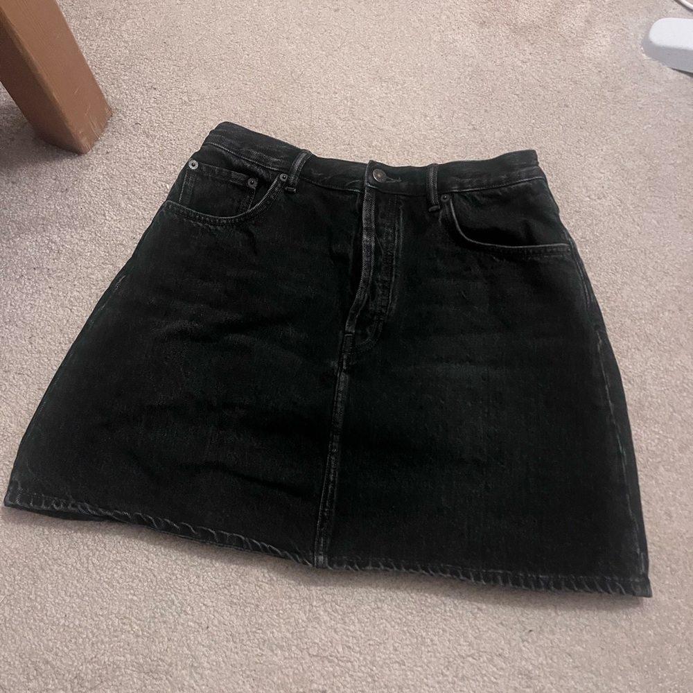 Acne Black Denim Skirt